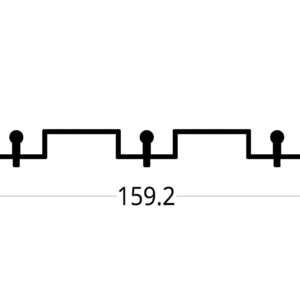 SILLAR DE EMPOTRAR TRES RIELES P.C. 2038 PLUS/7038 (159.2 X 15.1) mm.
