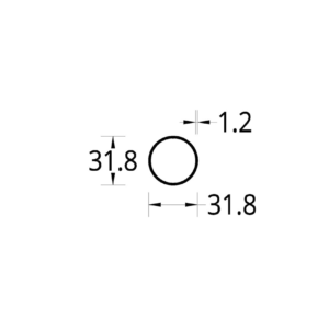 TUBO CIRCULAR (1 1/4)" (31.8) mm ESPESOR 1,17 mm.