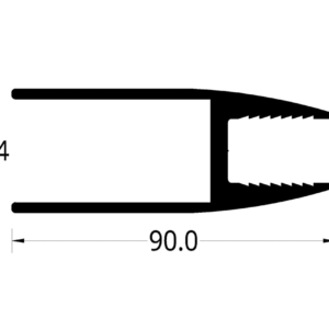 ZOCALO PUERTA DE SEGURIDAD 9 cm. PESADO (90 X 34.4) mm.