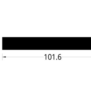 PLATINA ALUMINIO (4 X 1/2)"  (101.6 X 12.5) mm.