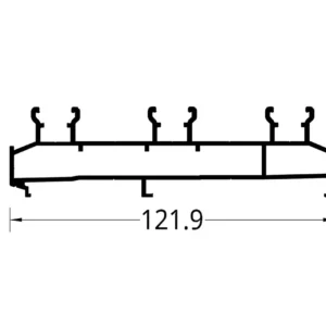 MARCO PERIMETRAL KIMBAYA/KALIMA TRES RIELES (121.9 X 33.54) mm.