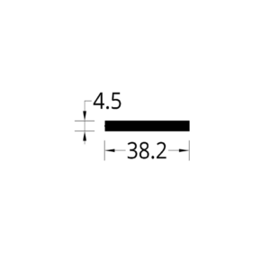 PLATINA ALUMINIO (1 1/2  X 3/16)"  (38.1 X 4.76) mm.