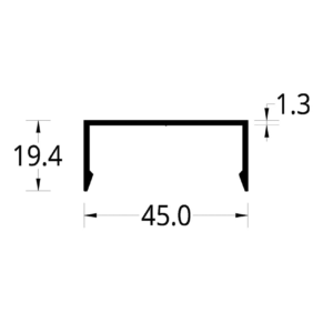 CONTRATAPA DE FACHADA VIT 45 (45 X 19.4) mm