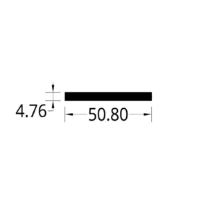 PLATINA ALUMINIO (2 X 3/16)"  (50.80 X 4.76) mm.