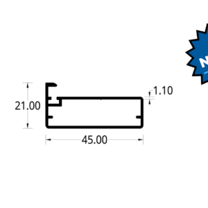 PERIMETRAL DE PUERTA COCINA (45 X 21) mm.