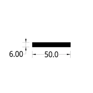 PLATINA ALUMINIO (2 X 1/4)"  (50 X 6) mm.