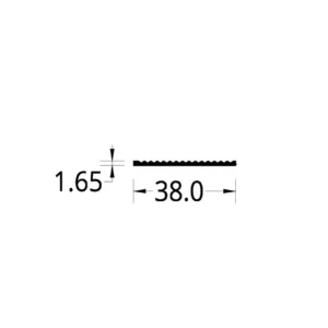 PLATINA DE ALUMINIO RANURADA (1 1/2)"  (38 X 1.65) mm.