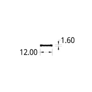 PLATINA DE ALUMINIO RANURADA (1/2)"  (12 X 2) mm.