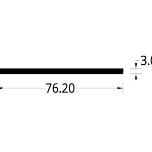 PLATINA ALUMINIO (3 X 1/8)"  (76.2 X 3) mm.