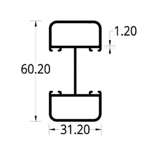 ADAPTADOR REFORZADO ASTRAL 1.7/2.0 (60.2 X 31.2) mm