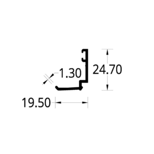 PISAVIDRIO CAMARA HASTA 28 mm. TAIRONA/ZINU (19.5 X 24.7) mm.