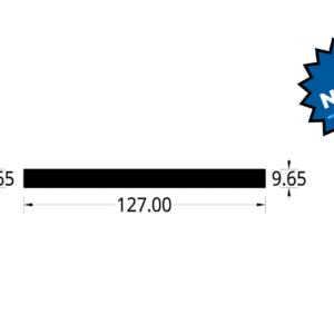 PLATINA DE ALUMINIO (5 X 3/8)"  (127 X 9,65) mm.