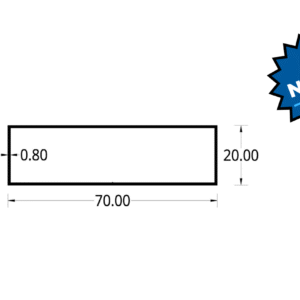 CODAL BOQUILLERA     (2,75 X 0.78)" (70.00 X 20.00)mm ESPESOR 0.80 mm.