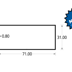 CODAL BOQUILLERA  (2.79 X 1.22)" (71.00 X 31.00)mm ESPESOR 0.80 mm.