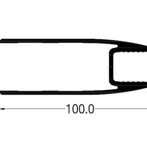ZOCALO PUERTA DE SEGURIDAD 10 cm. (100 X 34.2) mm.
